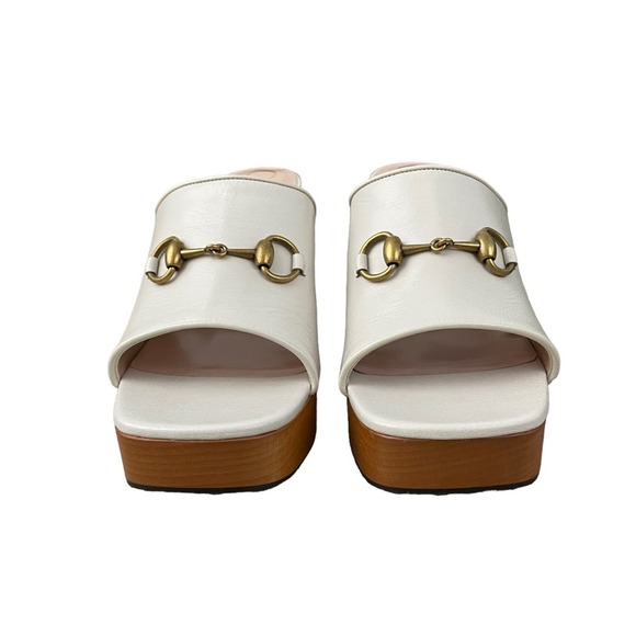 NEW Gucci Granada Platform Sandals Chunky Mystic White Size 41.5 - Picture 4 of 10